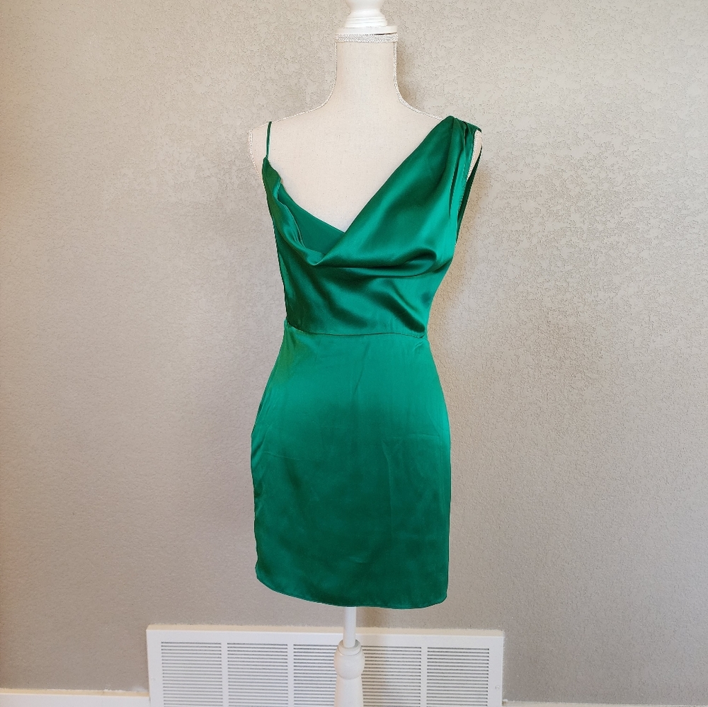 Amanda Uprichard silk green mini dress size Small